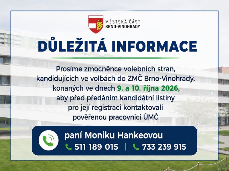 Prosíme zmocněnce volebních stran
